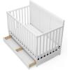 imageGraco Asheville 5in1 Convertible Crib with Drawer White  GREENGUARD Gold Certified Crib with Drawer Combo FullSize Nursery Storage Drawer Converts to Toddler Bed Daybed and FullSize BedWhite
