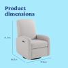 imageGraco Bellwood Power Recliner Swivel Glider Ivory Basketweave  Electronic Power Recliner for Nursery Includes DualUSB Charging Port for USBA ampamp USBC Glider Rocking Chair with Full ReclineSteel