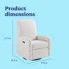 imageGraco Bellwood Power Recliner Swivel Glider Ivory Basketweave  Electronic Power Recliner for Nursery Includes DualUSB Charging Port for USBA ampamp USBC Glider Rocking Chair with Full ReclineIvory