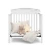 imageGraco Benton 4in1 Convertible Mini Crib with Bonus Crib Mattress White  GREENGUARD Gold Certified 275Inch Mattress Included Baby Crib Converts to Twin Bed Ideal for Small SpacesWhite