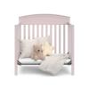 imageGraco Benton 4in1 Convertible Mini Crib with Bonus Crib Mattress White  GREENGUARD Gold Certified 275Inch Mattress Included Baby Crib Converts to Twin Bed Ideal for Small SpacesBlush