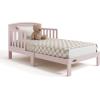 imageGraco Benton Toddler Bed Blush  GREENGUARD Gold Certified Baby Safety Alliance Verified with Safety Toddler Guardrails Fits Standard Crib Mattress Easy Assembly Kids Transition BedBlush