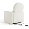 imageGraco Olivia SmallSpaces Premium Nursery Power Recliner Swivel Glider Ivory Boucle  Smaller Profile for Smaller Rooms Upholstered Power Recliner Chair USB Charging Port Durable Metal BaseIvory Boucle