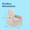 imageGraco Olivia SmallSpaces Premium Nursery Power Recliner Swivel Glider Ivory Boucle  Smaller Profile for Smaller Rooms Upholstered Power Recliner Chair USB Charging Port Durable Metal BaseDune Basketweave