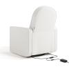 imageGraco Olivia SmallSpaces Premium Nursery Power Recliner Swivel Glider Ivory Boucle  Smaller Profile for Smaller Rooms Upholstered Power Recliner Chair USB Charging Port Durable Metal BaseIvory Basketweave