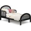 imageGraco Olivia Toddler Bed Driftwood  GREENGUARD Gold Certified Includes Toddler Safety Guardrails Fits Standard Crib ampamp Toddler Mattress Stylish Arched DesignBlack