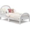 imageGraco Olivia Toddler Bed Driftwood  GREENGUARD Gold Certified Includes Toddler Safety Guardrails Fits Standard Crib ampamp Toddler Mattress Stylish Arched DesignWhite