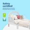imageGraco Olivia Toddler Bed Driftwood  GREENGUARD Gold Certified Includes Toddler Safety Guardrails Fits Standard Crib ampamp Toddler Mattress Stylish Arched DesignWhite