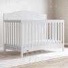 imageGraco Paris 4in1 Convertible Crib  GREENGUARD Gold Certified Converts to Toddler Bed Daybed and Full Bed Fits Standard Crib Mattress Adjustable Mattress Base Frosted OatWhite