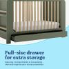 imageGraco ReadwithMe 4in1 Convertible Crib with Drawer Olive with Driftwood  GREENGUARD Gold Certified Converts to Toddler Bed Daybed and Functional BookshelvesOlive With Driftwood