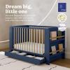 imageGraco ReadwithMe 4in1 Convertible Crib with Drawer Olive with Driftwood  GREENGUARD Gold Certified Converts to Toddler Bed Daybed and Functional BookshelvesMidnight Blue With Driftwood