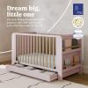 imageGraco ReadwithMe 4in1 Convertible Crib with Drawer Olive with Driftwood  GREENGUARD Gold Certified Converts to Toddler Bed Daybed and Functional BookshelvesBlush With Driftwood