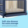 imageGraco ReadwithMe 4in1 Convertible Crib with Drawer Olive with Driftwood  GREENGUARD Gold Certified Converts to Toddler Bed Daybed and Functional BookshelvesMidnight Blue With Driftwood