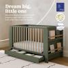 imageGraco ReadwithMe 4in1 Convertible Crib with Drawer Olive with Driftwood  GREENGUARD Gold Certified Converts to Toddler Bed Daybed and Functional BookshelvesOlive With Driftwood