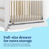 imageGraco ReadwithMe 4in1 Convertible Crib with Drawer Olive with Driftwood  GREENGUARD Gold Certified Converts to Toddler Bed Daybed and Functional BookshelvesWhite With Driftwood