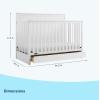 imageGraco Sasha 5in1 Convertible Crib with Drawer Frosted Oat  GREENGUARD Gold Certified Wood Crib Converts to Toddler Bed Daybed FullSize Bed Stylish Classic DesignWhite