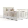 imageGraco Sasha 5in1 Convertible Crib with Drawer Frosted Oat  GREENGUARD Gold Certified Wood Crib Converts to Toddler Bed Daybed FullSize Bed Stylish Classic DesignFroasted Oat