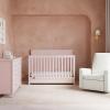 imageGraco Sasha 5in1 Convertible Crib with Drawer Frosted Oat  GREENGUARD Gold Certified Wood Crib Converts to Toddler Bed Daybed FullSize Bed Stylish Classic DesignBlush