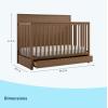 imageGraco Sasha 5in1 Convertible Crib with Drawer Frosted Oat  GREENGUARD Gold Certified Wood Crib Converts to Toddler Bed Daybed FullSize Bed Stylish Classic DesignHazelnut