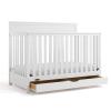 imageGraco Shiloh 5in1 Convertible Crib ampamp Changer with Drawer Driftwood  GREENGUARD Gold Certified Baby Crib Crafted from Wood Converts to Toddler Bed Daybed and FullSize BedWhite
