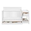 imageGraco Shiloh 5in1 Convertible Crib ampamp Changer with Drawer Driftwood  GREENGUARD Gold Certified Baby Crib Crafted from Wood Converts to Toddler Bed Daybed and FullSize BedWhite