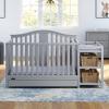 imageGraco Solano 4in1 Convertible Crib with Drawer Pebble Gray  GREENGUARD Gold Certified Includes FullSize Nursery Storage DrawerPebble Gray
