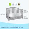 imageGraco Solano 4in1 Convertible Crib with Drawer Pebble Gray  GREENGUARD Gold Certified Includes FullSize Nursery Storage DrawerPebble Gray
