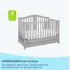imageGraco Solano 4in1 Convertible Crib with Drawer Pebble Gray  GREENGUARD Gold Certified Includes FullSize Nursery Storage DrawerPebble Gray