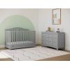 imageGraco Solano 4in1 Convertible Crib with Drawer Pebble Gray  GREENGUARD Gold Certified Includes FullSize Nursery Storage DrawerPebble Gray