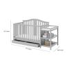 imageGraco Solano 4in1 Convertible Crib with Drawer Pebble Gray  GREENGUARD Gold Certified Includes FullSize Nursery Storage DrawerPebble Gray