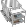 imageGraco Solano 4in1 Convertible Crib with Drawer Pebble Gray  GREENGUARD Gold Certified Includes FullSize Nursery Storage DrawerPebble Gray