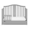 imageGraco Solano 4in1 Convertible Crib with Drawer Pebble Gray  GREENGUARD Gold Certified Includes FullSize Nursery Storage DrawerPebble Gray
