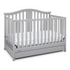 imageGraco Solano 4in1 Convertible Crib with Drawer Pebble Gray  GREENGUARD Gold Certified Includes FullSize Nursery Storage DrawerPebble Gray