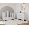 imageGraco Solano 4in1 Convertible Crib with Drawer Pebble Gray  GREENGUARD Gold Certified Includes FullSize Nursery Storage DrawerWhite