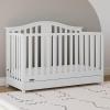 imageGraco Solano 4in1 Convertible Crib with Drawer Pebble Gray  GREENGUARD Gold Certified Includes FullSize Nursery Storage DrawerWhite