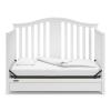 imageGraco Solano 4in1 Convertible Crib with Drawer Pebble Gray  GREENGUARD Gold Certified Includes FullSize Nursery Storage DrawerWhite