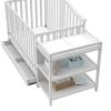 imageGraco Solano 4in1 Convertible Crib with Drawer Pebble Gray  GREENGUARD Gold Certified Includes FullSize Nursery Storage DrawerWhite