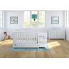 imageGraco Solano 4in1 Convertible Crib with Drawer Pebble Gray  GREENGUARD Gold Certified Includes FullSize Nursery Storage DrawerWhite