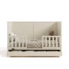 imageGraco Theo 3in1 Convertible Baby Crib White  GREENGUARD Gold Certified Converts to Toddler Bed ampamp Daybed Fits Standard FullSize Baby Crib Mattress 4 Adjustable Mattress HeightsFrosted Oat