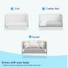 imageGraco Theo 3in1 Convertible Baby Crib White  GREENGUARD Gold Certified Converts to Toddler Bed ampamp Daybed Fits Standard FullSize Baby Crib Mattress 4 Adjustable Mattress HeightsWhite