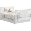 imageGraco Tristan 5in1 Convertible Crib with Drawer Frosted Oat  GREENGUARD Gold Certified Fits Standard Crib Mattress Premium Handle Converts to Toddler Bed Daybed and FullSize BedWhite
