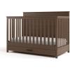 imageGraco Tristan 5in1 Convertible Crib with Drawer Frosted Oat  GREENGUARD Gold Certified Fits Standard Crib Mattress Premium Handle Converts to Toddler Bed Daybed and FullSize BedHazelnut