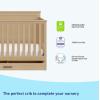 imageGraco Tristan 5in1 Convertible Crib with Drawer Frosted Oat  GREENGUARD Gold Certified Fits Standard Crib Mattress Premium Handle Converts to Toddler Bed Daybed and FullSize BedDriftwood