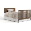 imageGraco Tristan 5in1 Convertible Crib with Drawer Frosted Oat  GREENGUARD Gold Certified Fits Standard Crib Mattress Premium Handle Converts to Toddler Bed Daybed and FullSize BedHazelnut