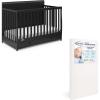 imageGraco Asheville 5in1 Convertible Crib with Drawer White  GREENGUARD Gold Certified Crib with Drawer Combo FullSize Nursery Storage Drawer Converts to Toddler Bed Daybed and FullSize BedBlack
