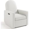 imageGraco Olivia SmallSpaces Premium Nursery Power Recliner Swivel Glider Ivory Boucle  Smaller Profile for Smaller Rooms Upholstered Power Recliner Chair USB Charging Port Durable Metal BaseIvory Basketweave