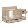 imageGraco Shiloh 5in1 Convertible Crib ampamp Changer with Drawer Driftwood  GREENGUARD Gold Certified Baby Crib Crafted from Wood Converts to Toddler Bed Daybed and FullSize BedDriftwood