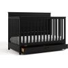 imageGraco Tristan 5in1 Convertible Crib with Drawer Frosted Oat  GREENGUARD Gold Certified Fits Standard Crib Mattress Premium Handle Converts to Toddler Bed Daybed and FullSize BedBlack