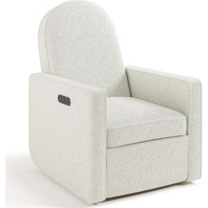 imageGraco Olivia SmallSpaces Premium Nursery Power Recliner Swivel Glider Ivory Boucle  Smaller Profile for Smaller Rooms Upholstered Power Recliner Chair USB Charging Port Durable Metal BaseIvory Boucle