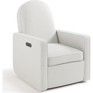 imageGraco Olivia SmallSpaces Premium Nursery Power Recliner Swivel Glider Ivory Boucle  Smaller Profile for Smaller Rooms Upholstered Power Recliner Chair USB Charging Port Durable Metal BaseIvory Basketweave